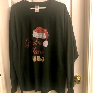 Long sleeve "Grandma Claus" shirt. Size XL